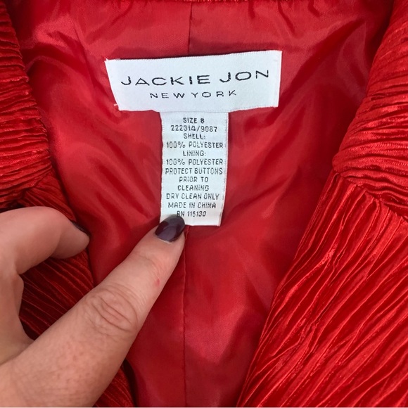 Jackie Jon Dressy Red Jacket with Fancy Buttons - Picture 7 of 8